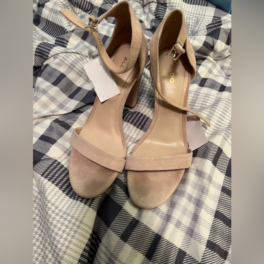 Brown high heels